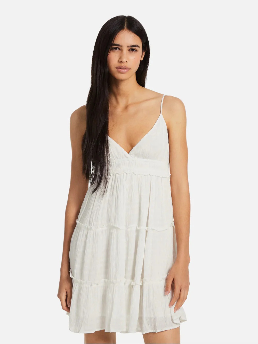 Alternative view of Mini dress with ruffled straps Pearl